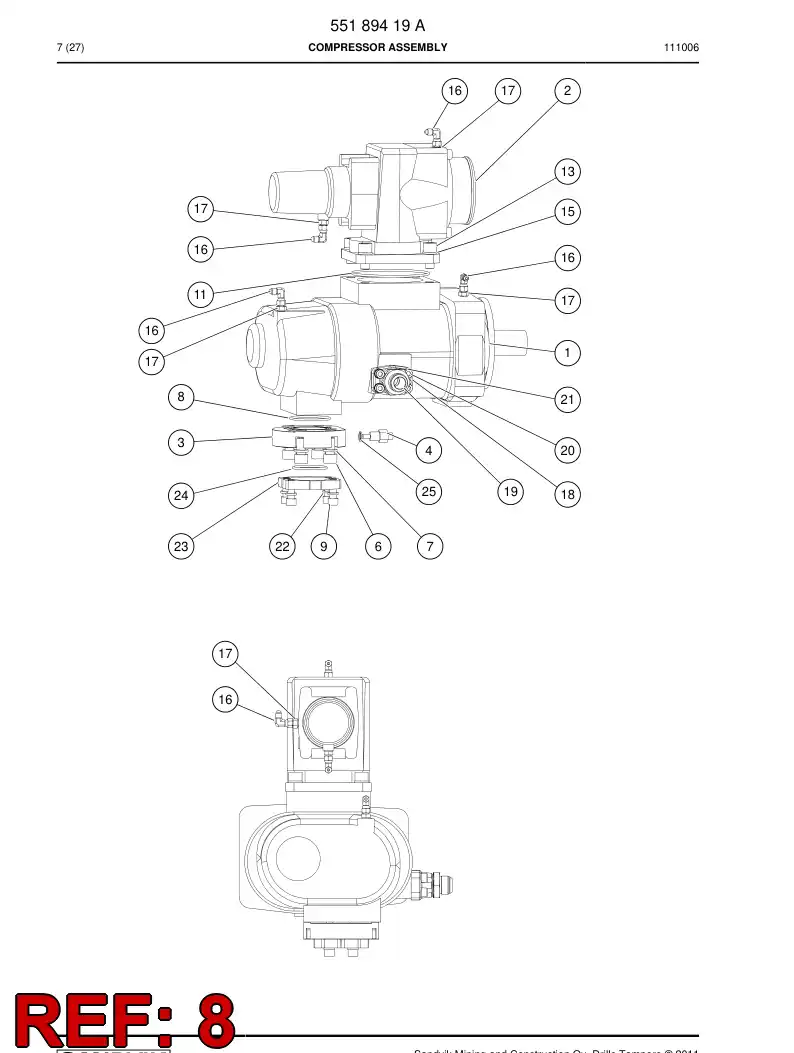 55153599 551 535 99 O-ring - Sandvik Technical Drawing
