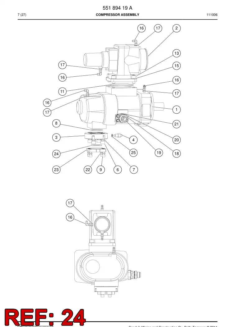 55153600b 551 536 00b O-ring - Sandvik Technical Drawing