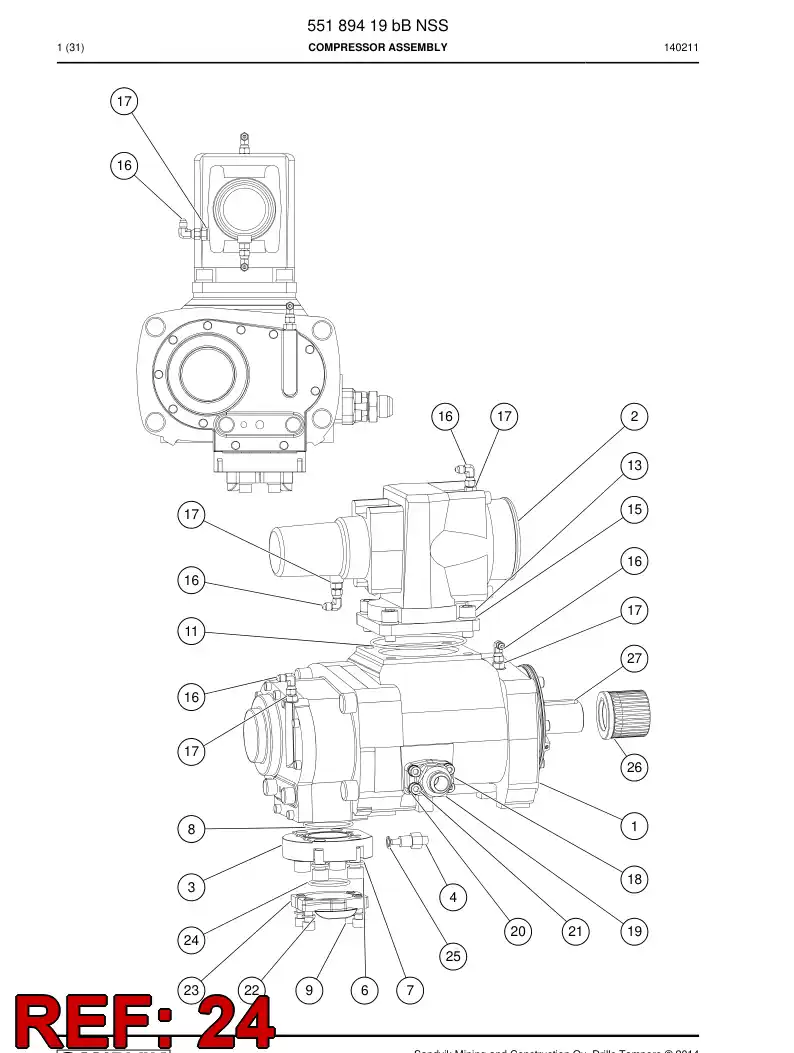 55153600c 551 536 00c O-Ring - Sandvik Technical Drawing