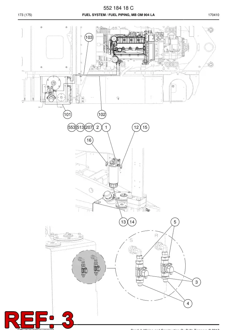 55153656a 551 536 56a Valve, Directional - Sandvik Technical Drawing