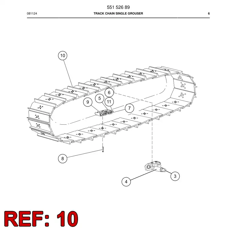 55153740a 551 537 40a Ground plate - Sandvik Technical Drawing