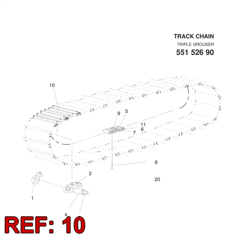 55153750 551 537 50 GROUND PLATE - Sandvik Technical Drawing