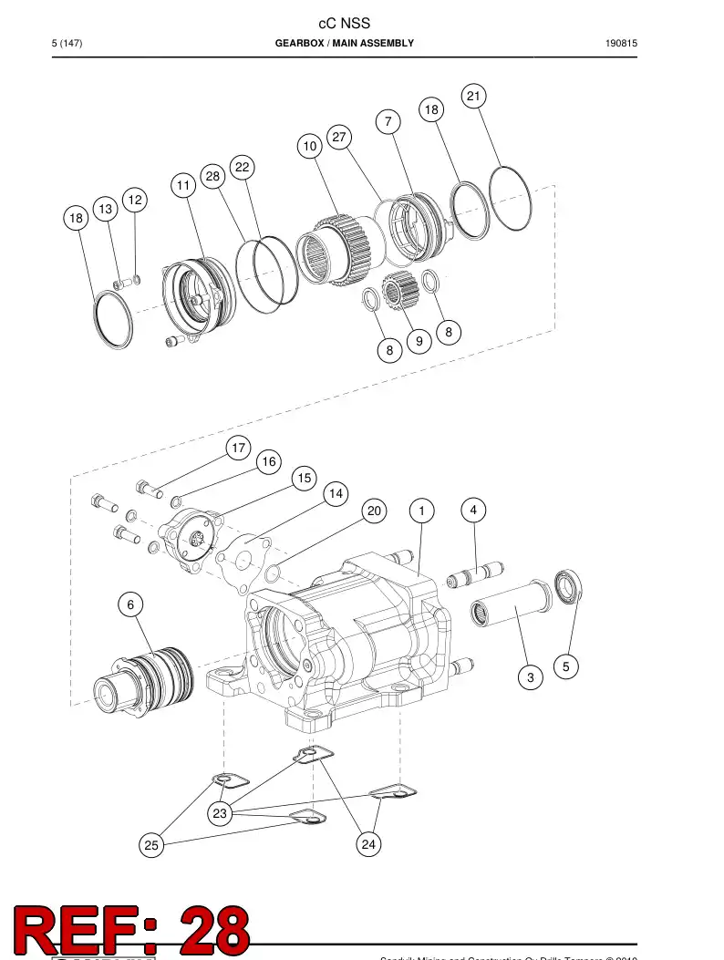 55153771 551 537 71 O-Ring - Sandvik Technical Drawing