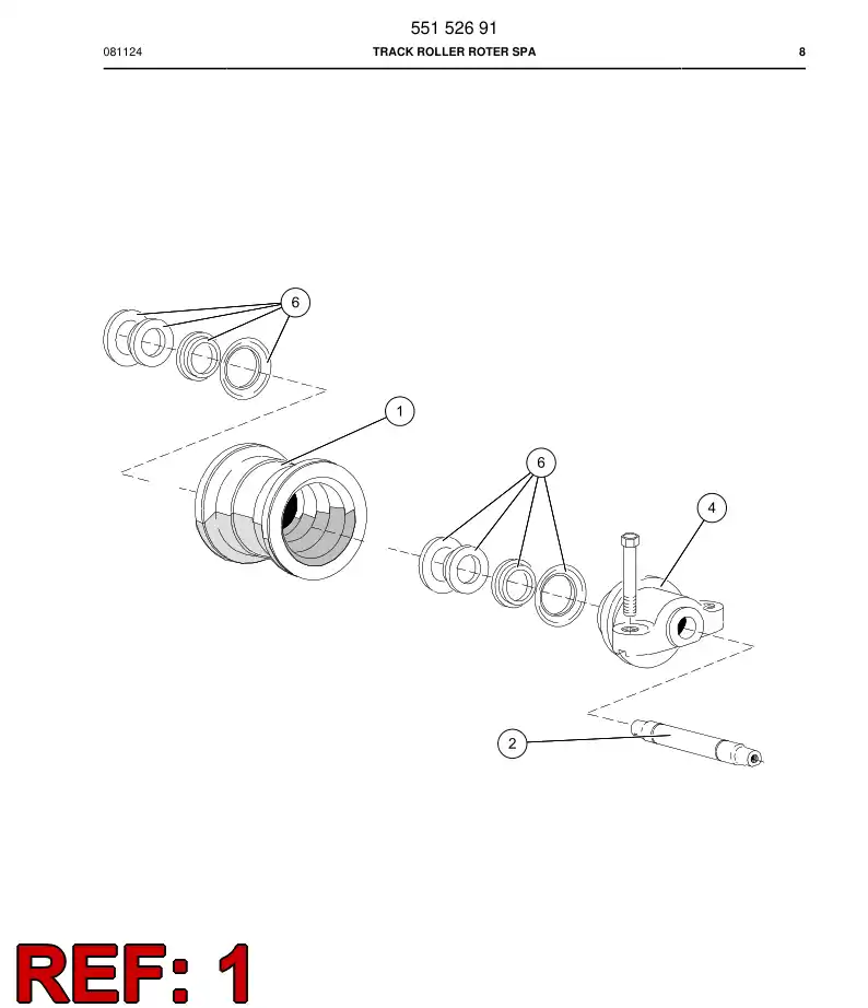 55153783 551 537 83 Roller - Sandvik Technical Drawing