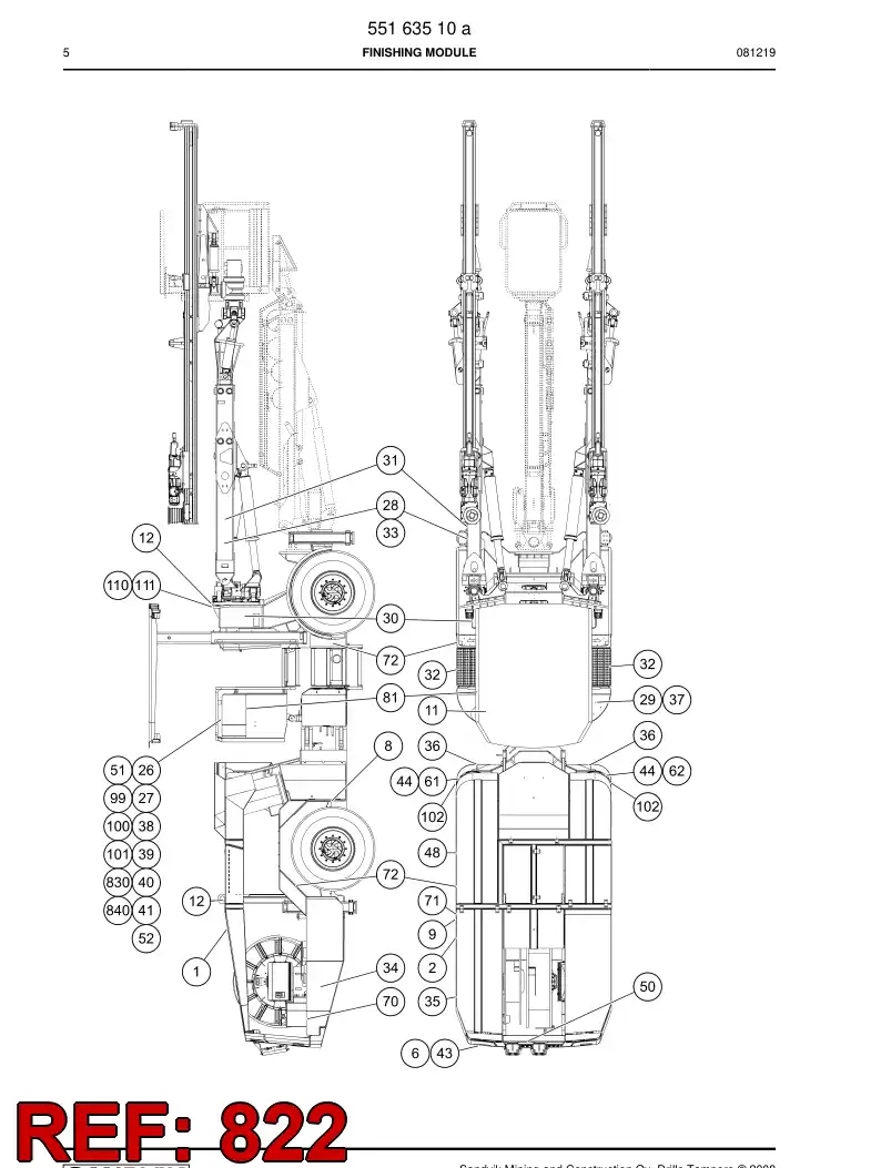 55153787 551 537 87 Decal - Sandvik Technical Drawing