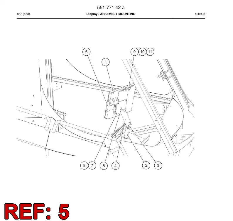 55153933 551 539 33 Mounting bracket - Sandvik Technical Drawing