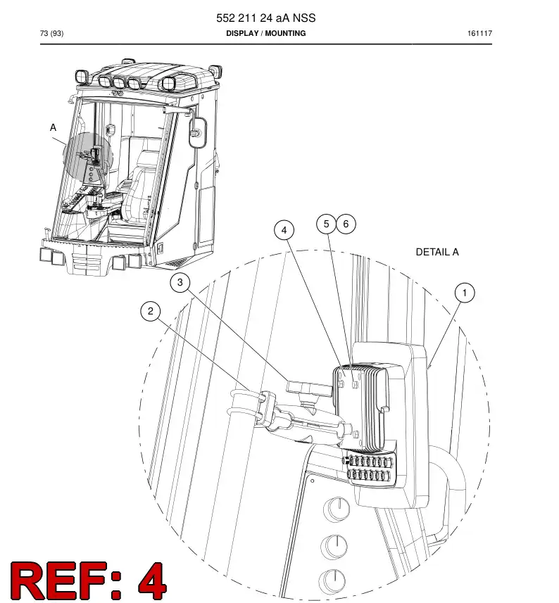 55153933a 551 539 33a Bracket, Mounting - Sandvik Technical Drawing