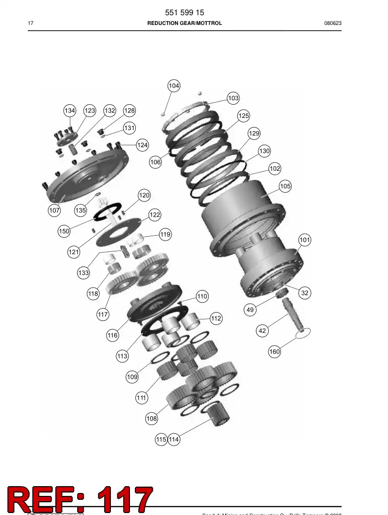 551 540 78 Gear, Planetary - drawing
