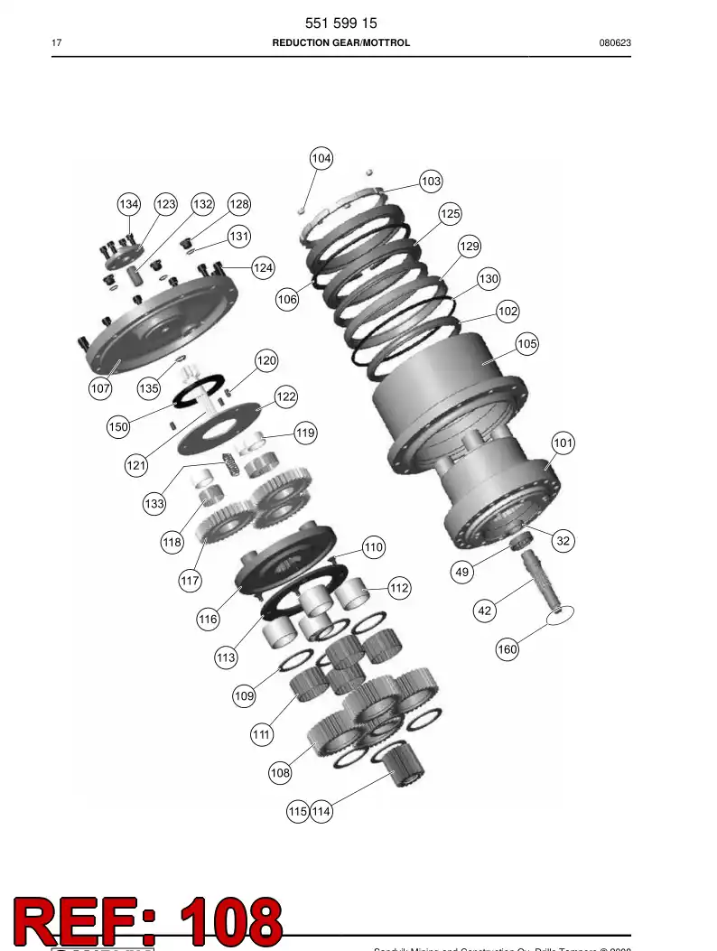 551 540 79 Gear, Planetary - drawing