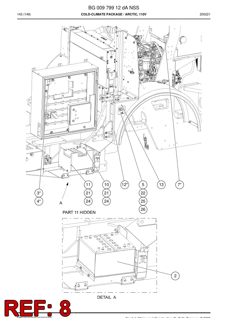 55154292 551 542 92 Guard - Sandvik Technical Drawing