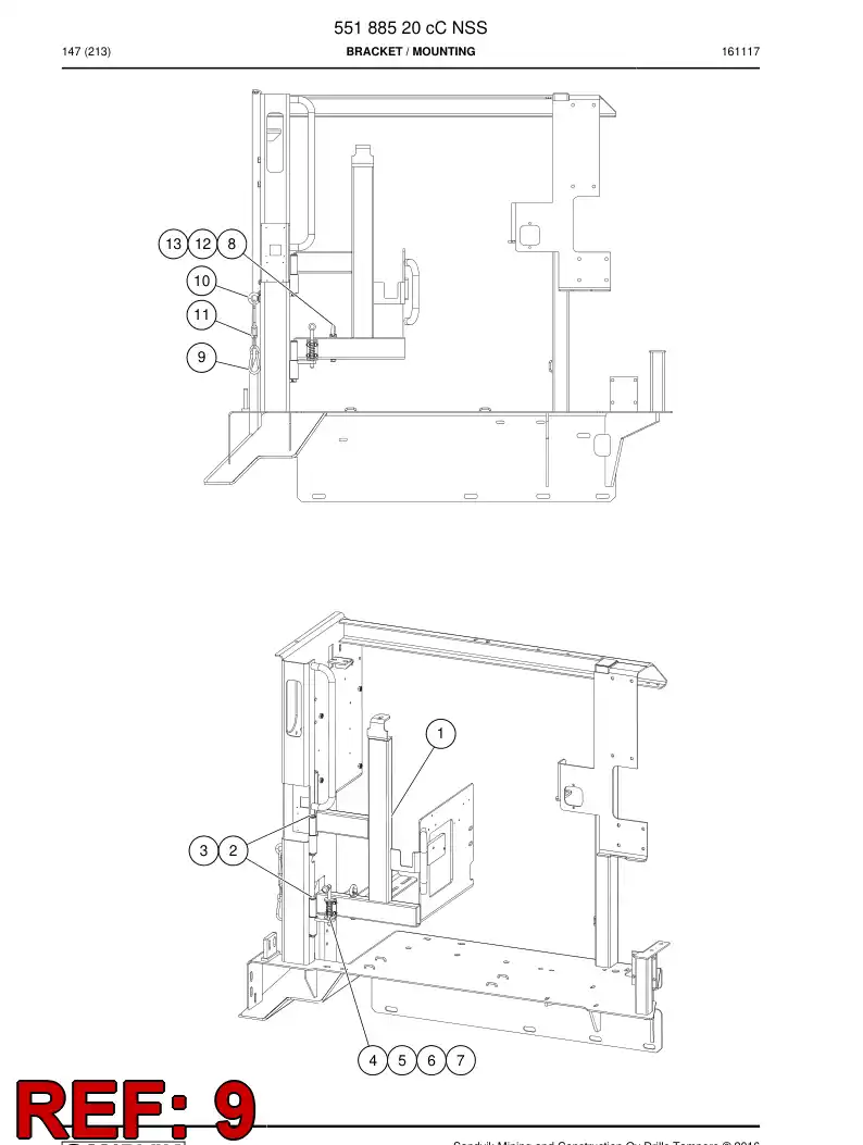 55154420 551 544 20 Hook - Sandvik Technical Drawing