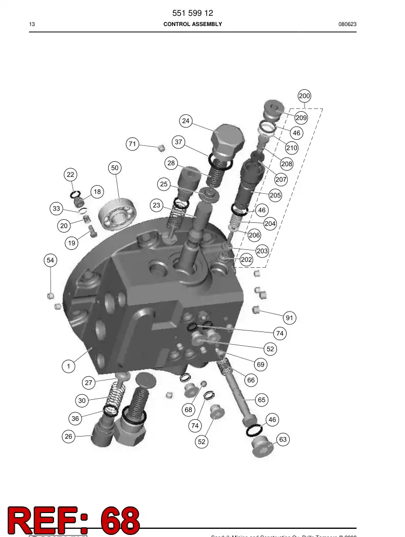 55154421 551 544 21 Ball - Sandvik Technical Drawing