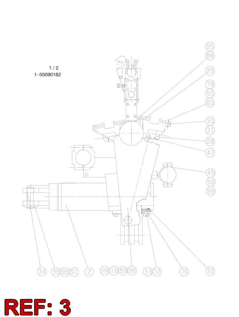 55154425 551 544 25 SWING PIECE - Sandvik Technical Drawing