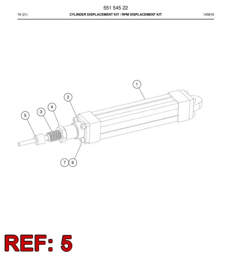 55154487 551 544 87 Supporting block - Sandvik Technical Drawing