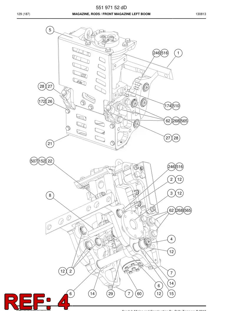55154527a 551 545 27a Pin - Sandvik Technical Drawing