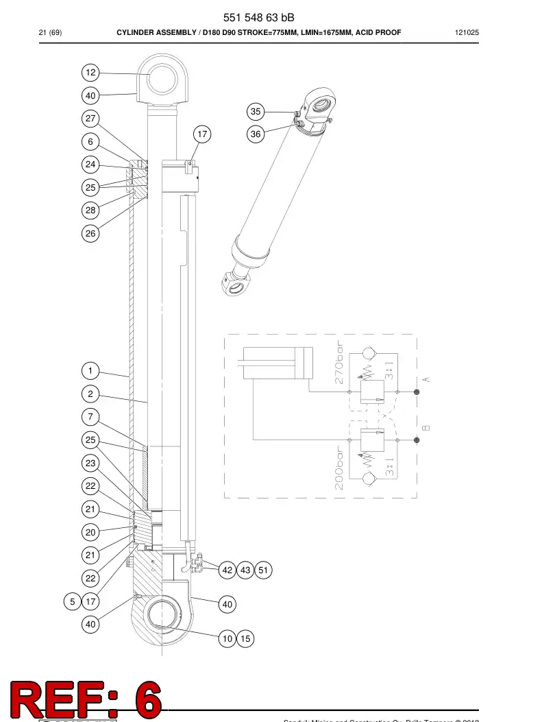 55154610 551 546 10 Front cover - Sandvik Technical Drawing