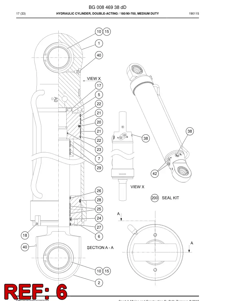 55154610a 551 546 10a Cover, Front - Sandvik Technical Drawing