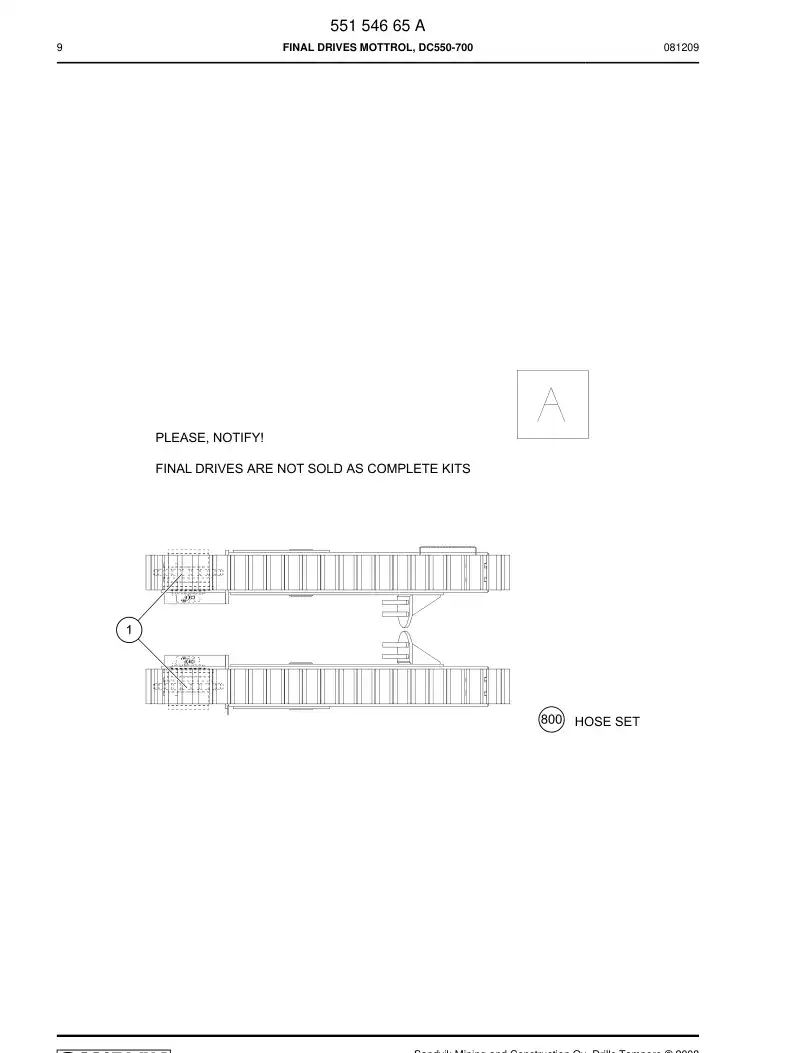 55154665 551 546 65 FINAL DRIVES - Sandvik Technical Drawing