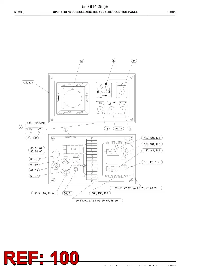 55154764 551 547 64 Prepared device - Sandvik Technical Drawing