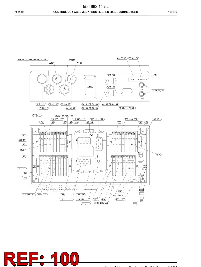 55154809 551 548 09 PREPARED DEVICE - Sandvik Technical Drawing