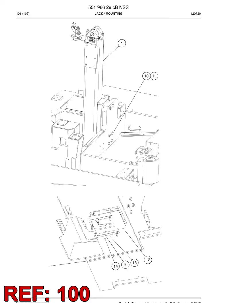 55154838a 551 548 38a Hose set - Sandvik Technical Drawing