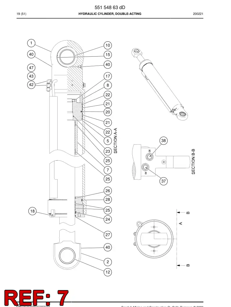 55154883h 551 548 83h Bushing - Sandvik Technical Drawing