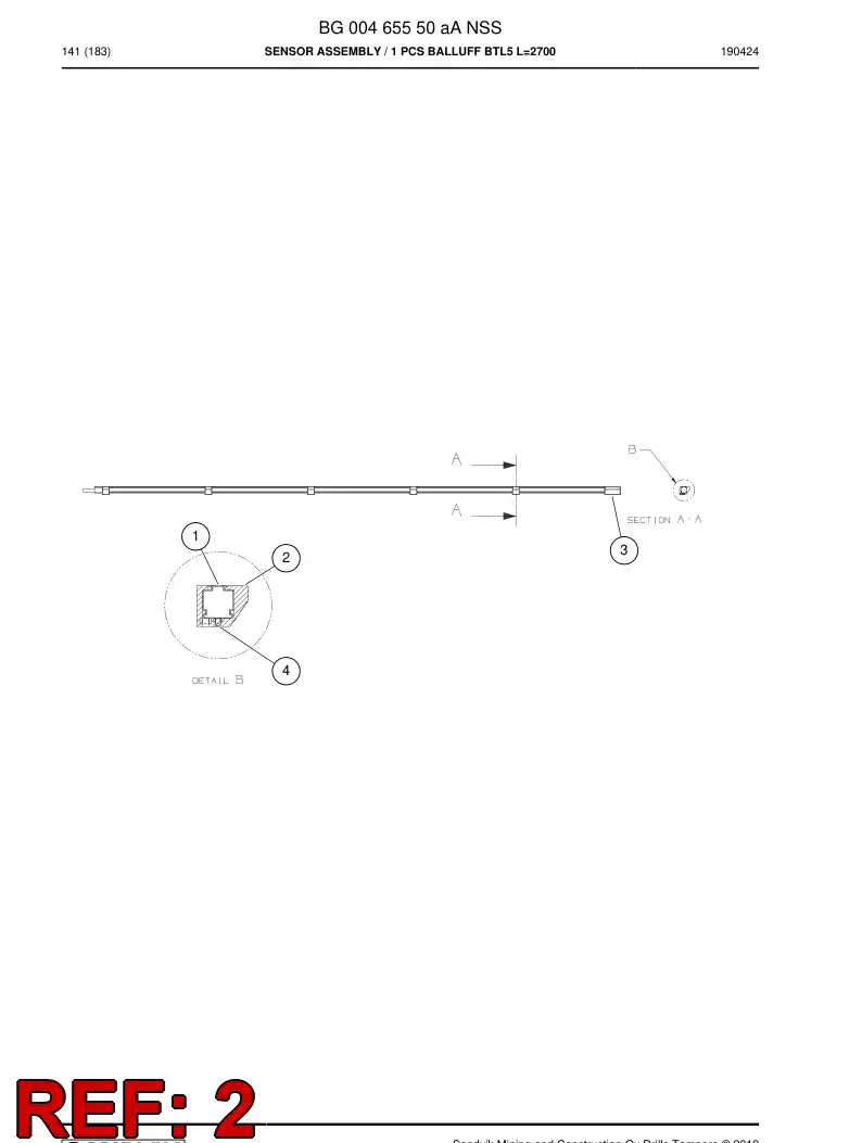 55154936d 551 549 36d Bracket - Sandvik Technical Drawing