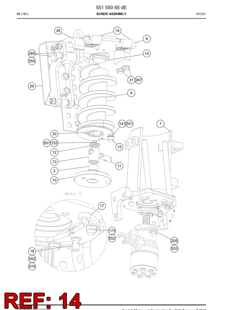 55155026a 551 550 26a Clamping sleeve - Sandvik Technical Drawing