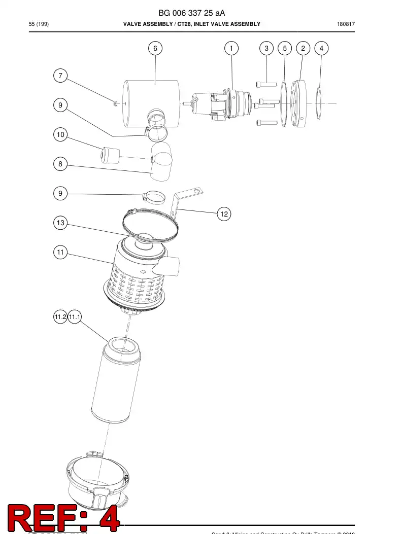55155033 551 550 33 O-Ring - Sandvik Technical Drawing