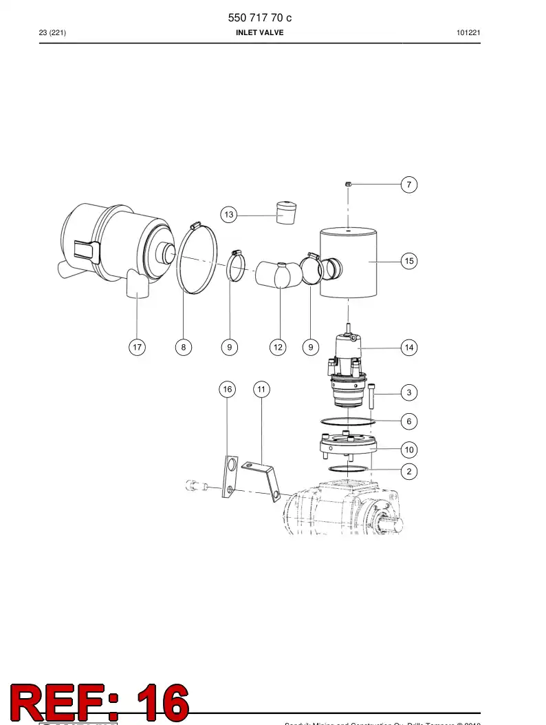 55155041 551 550 41 Plate lug - Sandvik Technical Drawing