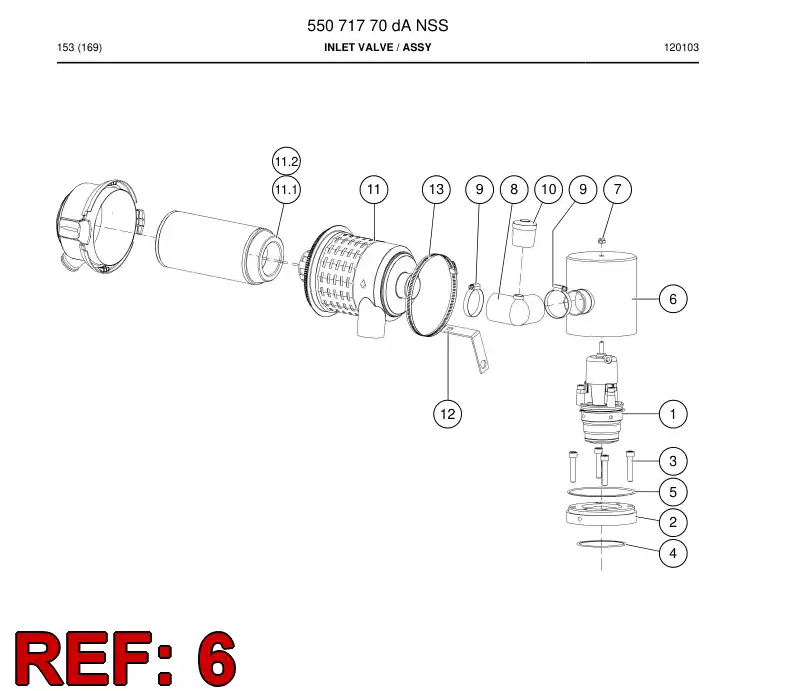 55155043 551 550 43 Suction box - Sandvik Technical Drawing