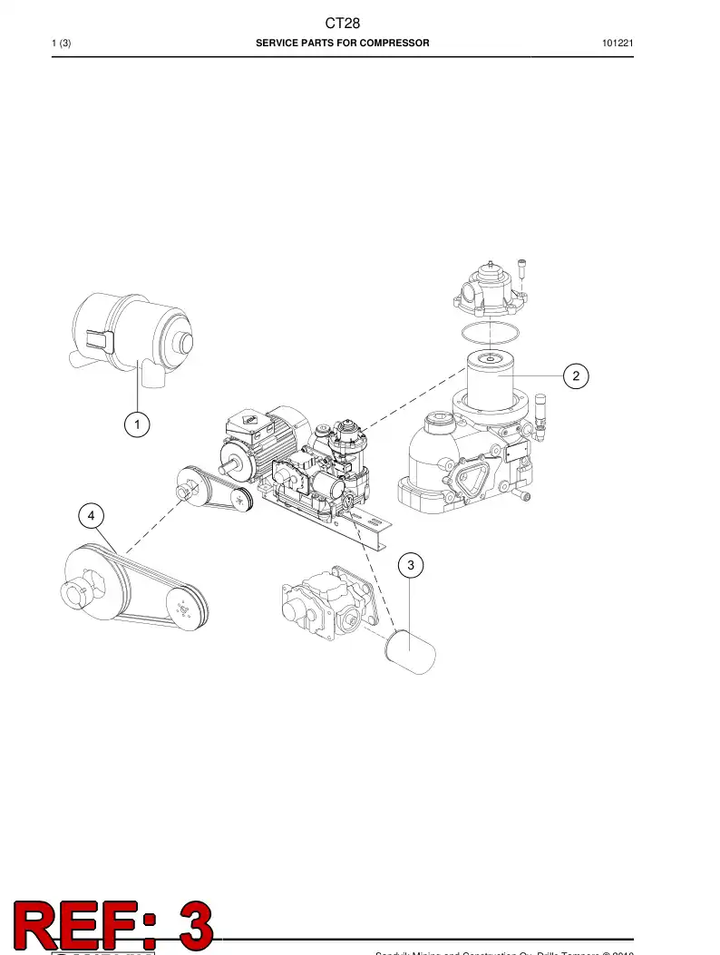 55155055 551 550 55 Oil separator - Sandvik Technical Drawing