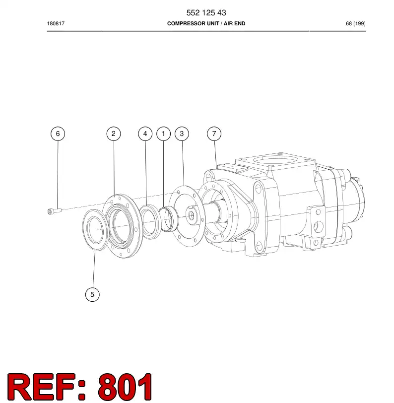 55155080a 551 550 80a Seal Kit - Sandvik Technical Drawing