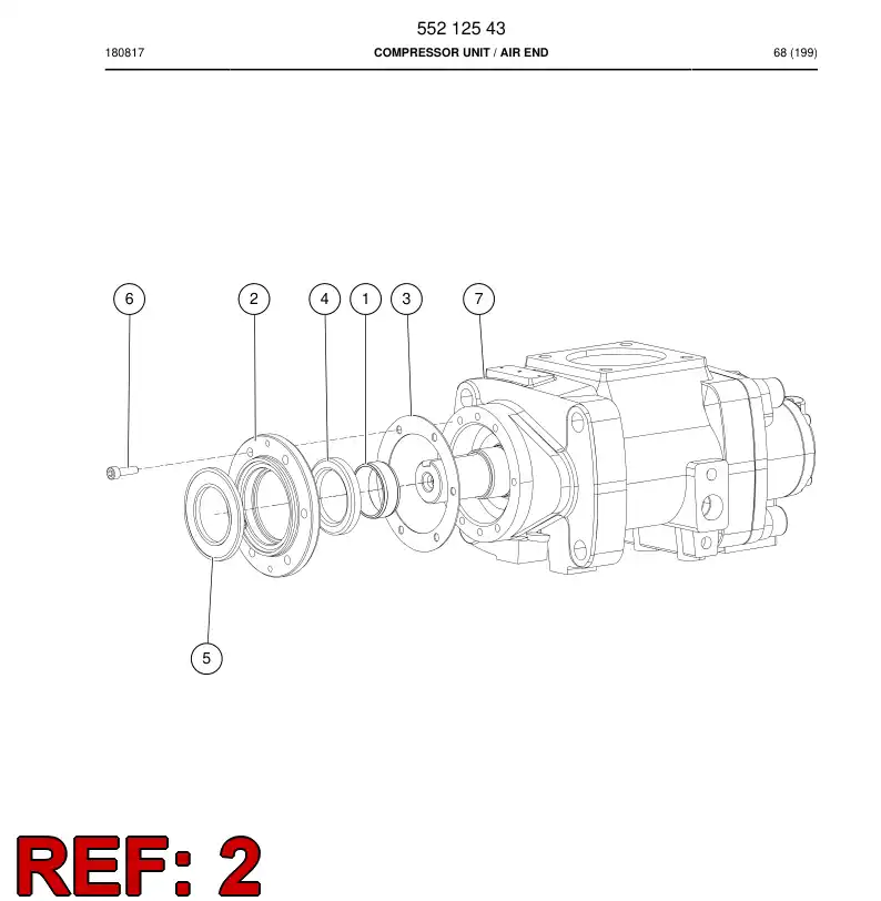 55155081 551 550 81 Cover - Sandvik Technical Drawing