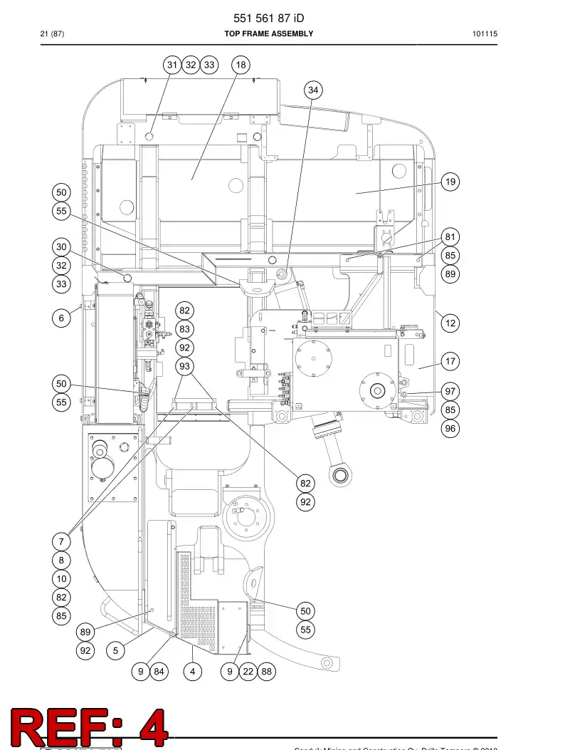 55155126a 551 551 26a Rack, Tool - Sandvik Technical Drawing