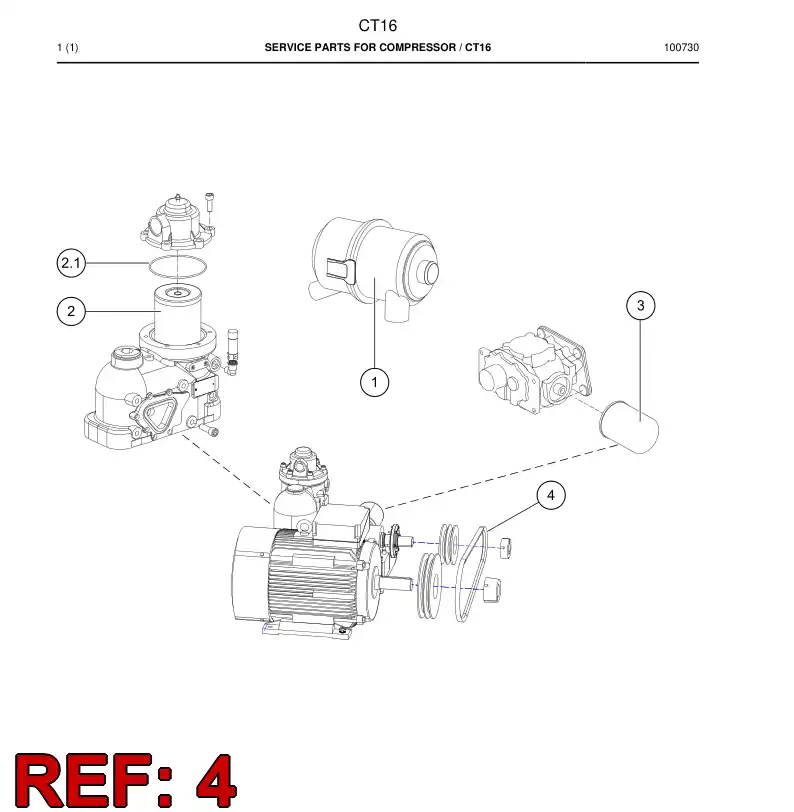 55155197 551 551 97 V-belt - Sandvik Technical Drawing