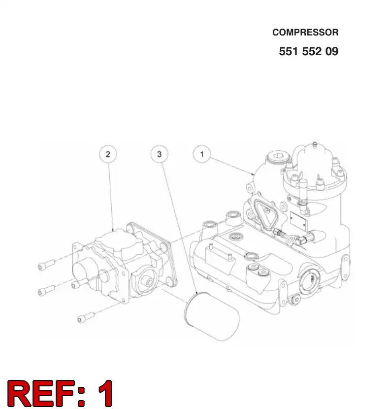 55155210 551 552 10 COMPRESSOR - Sandvik Technical Drawing