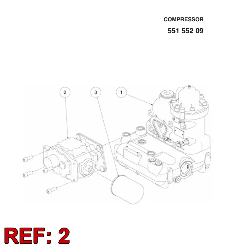 55155219 551 552 19 COMPRESSOR UNIT - Sandvik Technical Drawing