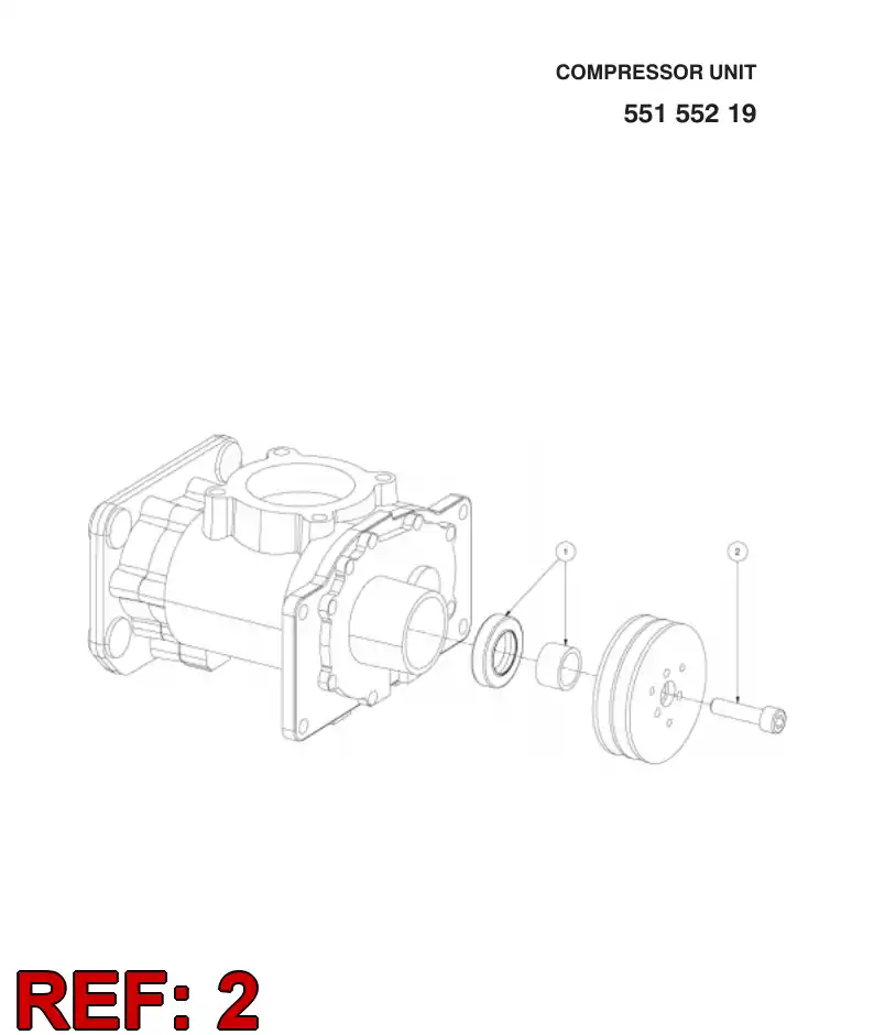 55155220 551 552 20 SCREW - Sandvik Technical Drawing