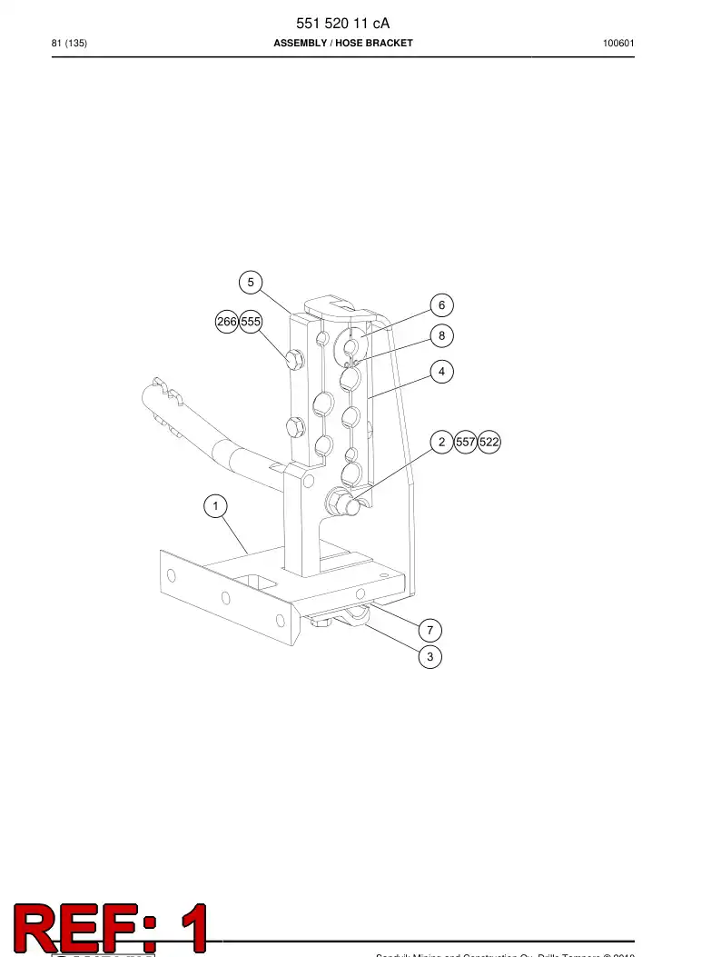 55155257b 551 552 57b ASSEMBLY - Sandvik Technical Drawing