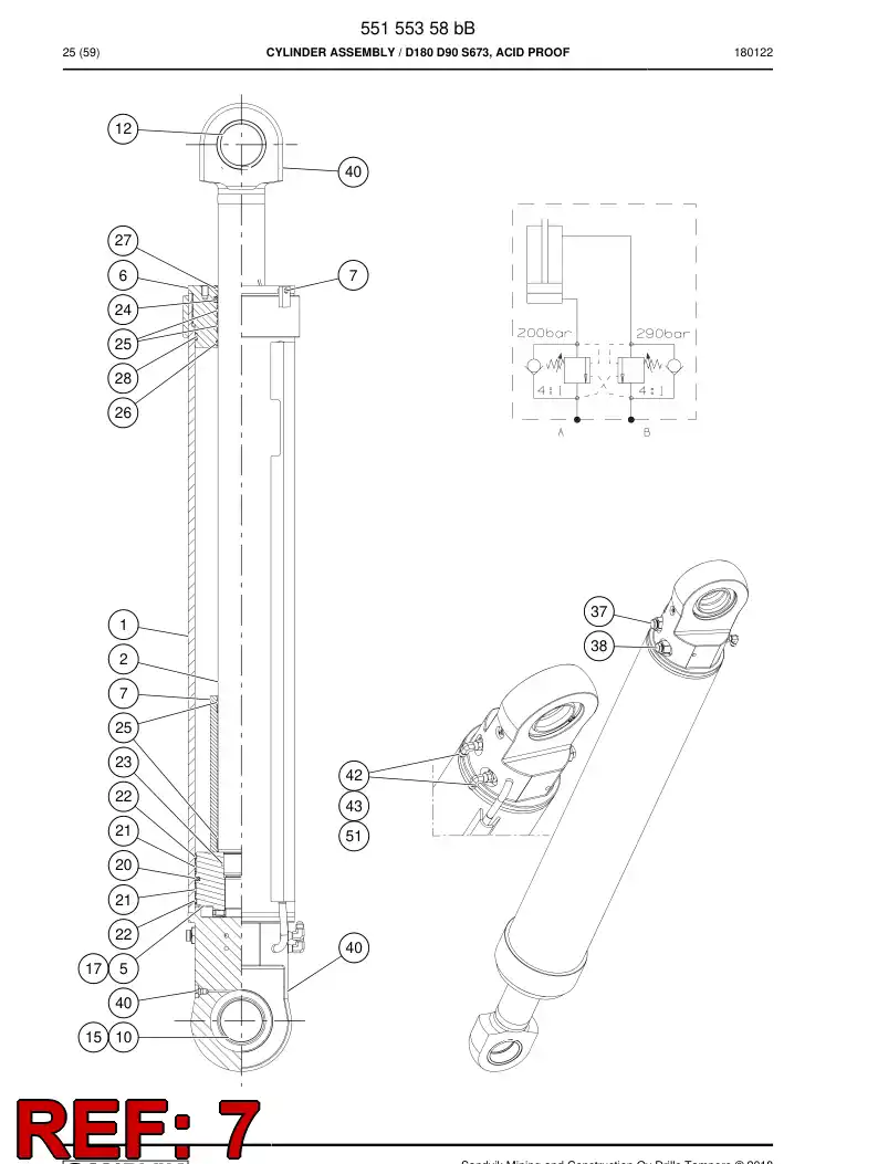 55155361e 551 553 61e Bushing - Sandvik Technical Drawing