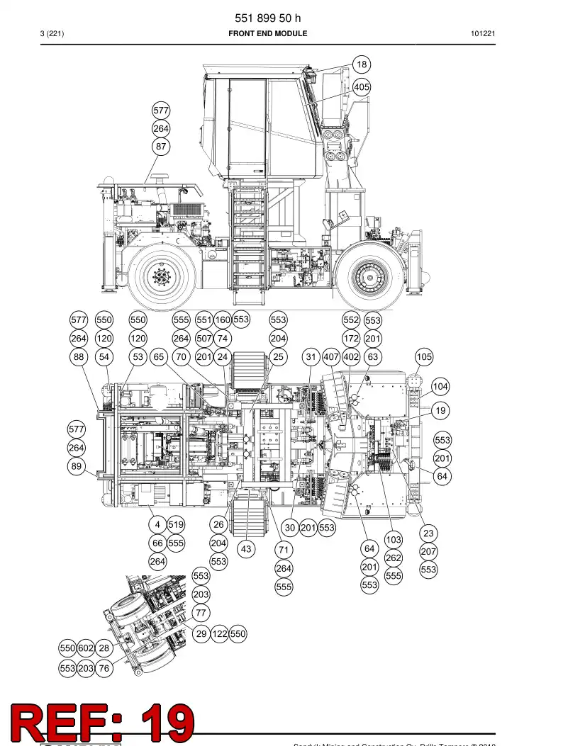 55155367 551 553 67 Plate - Sandvik Technical Drawing