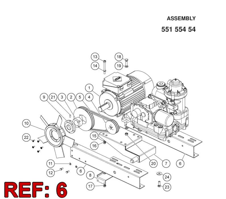 55155430 551 554 30 BEAM - Sandvik Technical Drawing