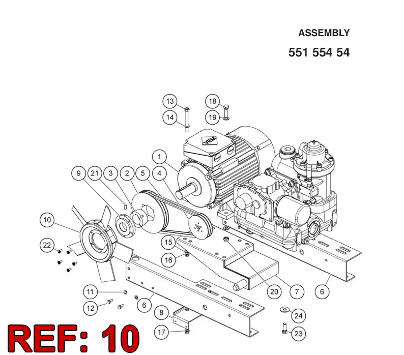 55155435 551 554 35 FAN - Sandvik Technical Drawing