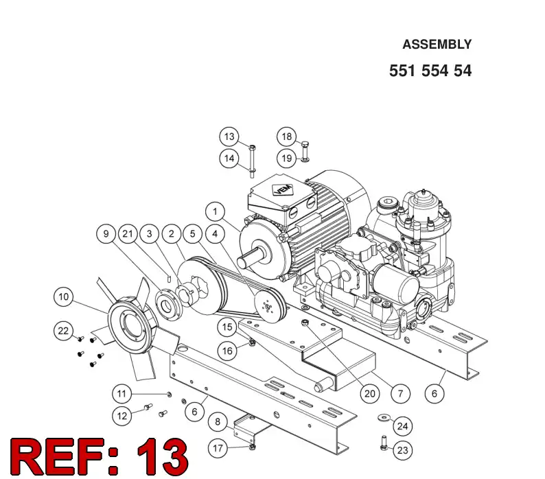 55155437 551 554 37 SCREW - Sandvik Technical Drawing