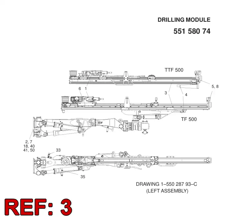 55155539 551 555 39 CYLINDER FEED - Sandvik Technical Drawing