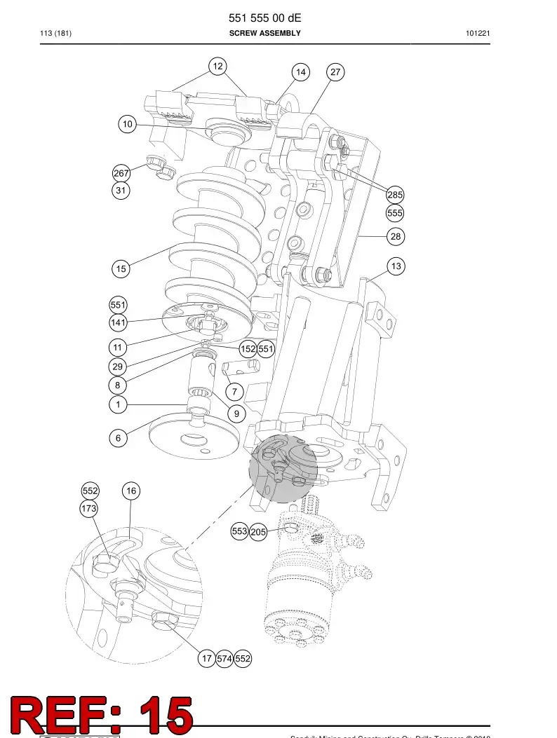 55155550a 551 555 50a Welding assembly - Sandvik Technical Drawing