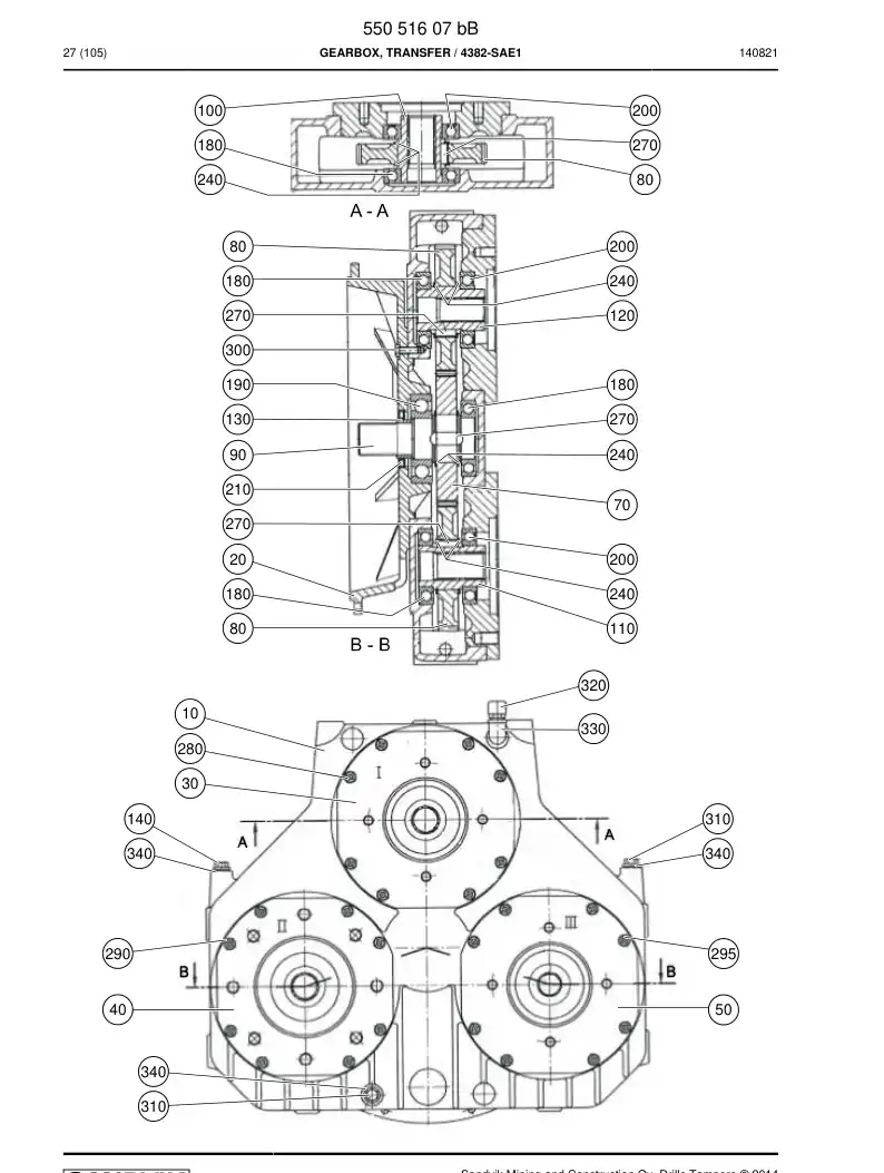 55155630 551 556 30 Flange - Sandvik Technical Drawing