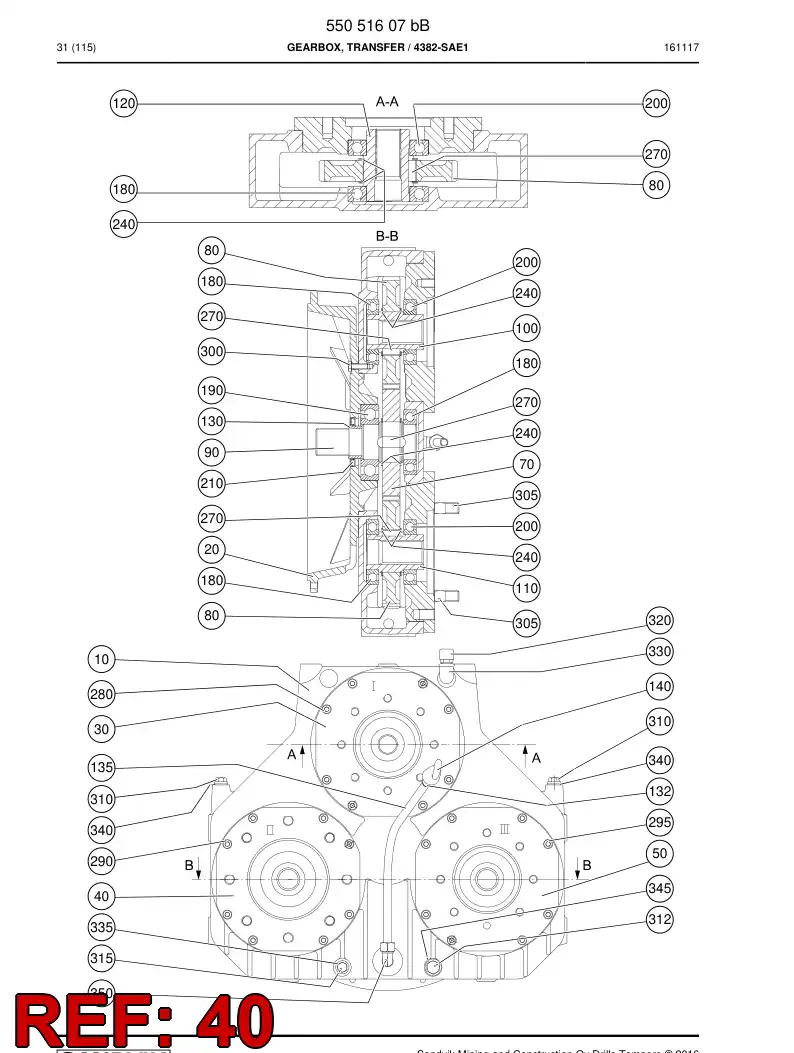 55155641 551 556 41 Flange - Sandvik Technical Drawing
