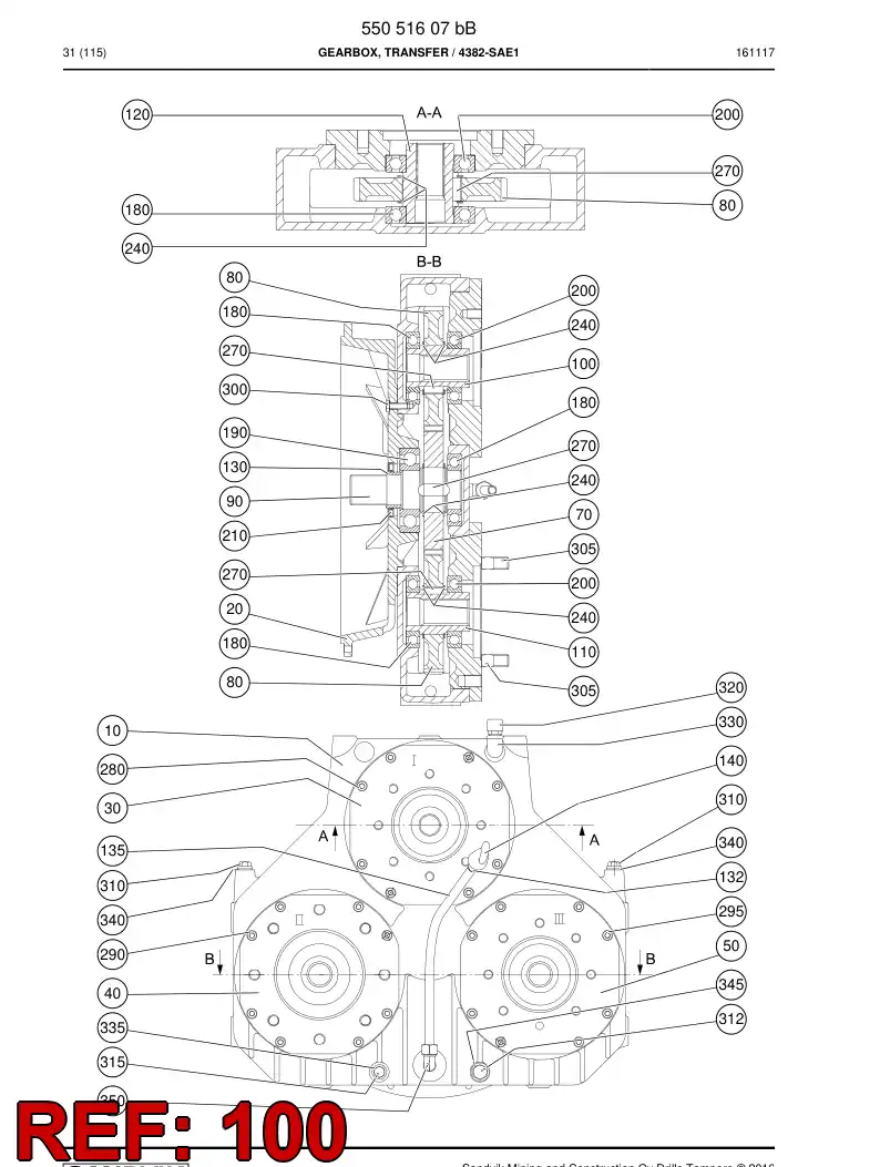 55155650a 551 556 50a Shaft - Sandvik Technical Drawing